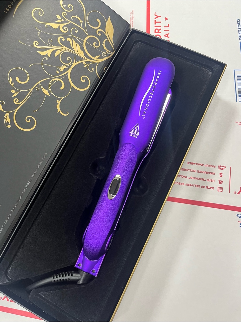 ISO Beauty Gold Collection Purple 1.5” Hair Styler